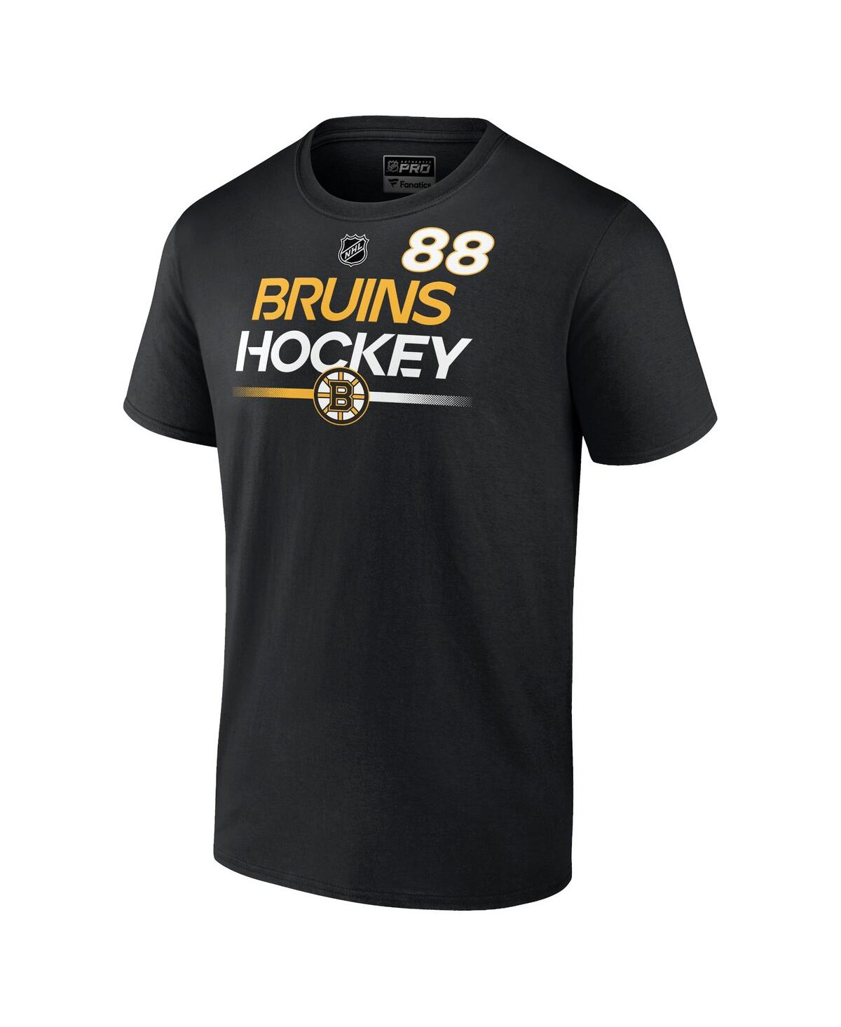Men's Fanatics David PastrnakBoston Bruins Authentic Pro Prime Name and Number T-shirt - Black