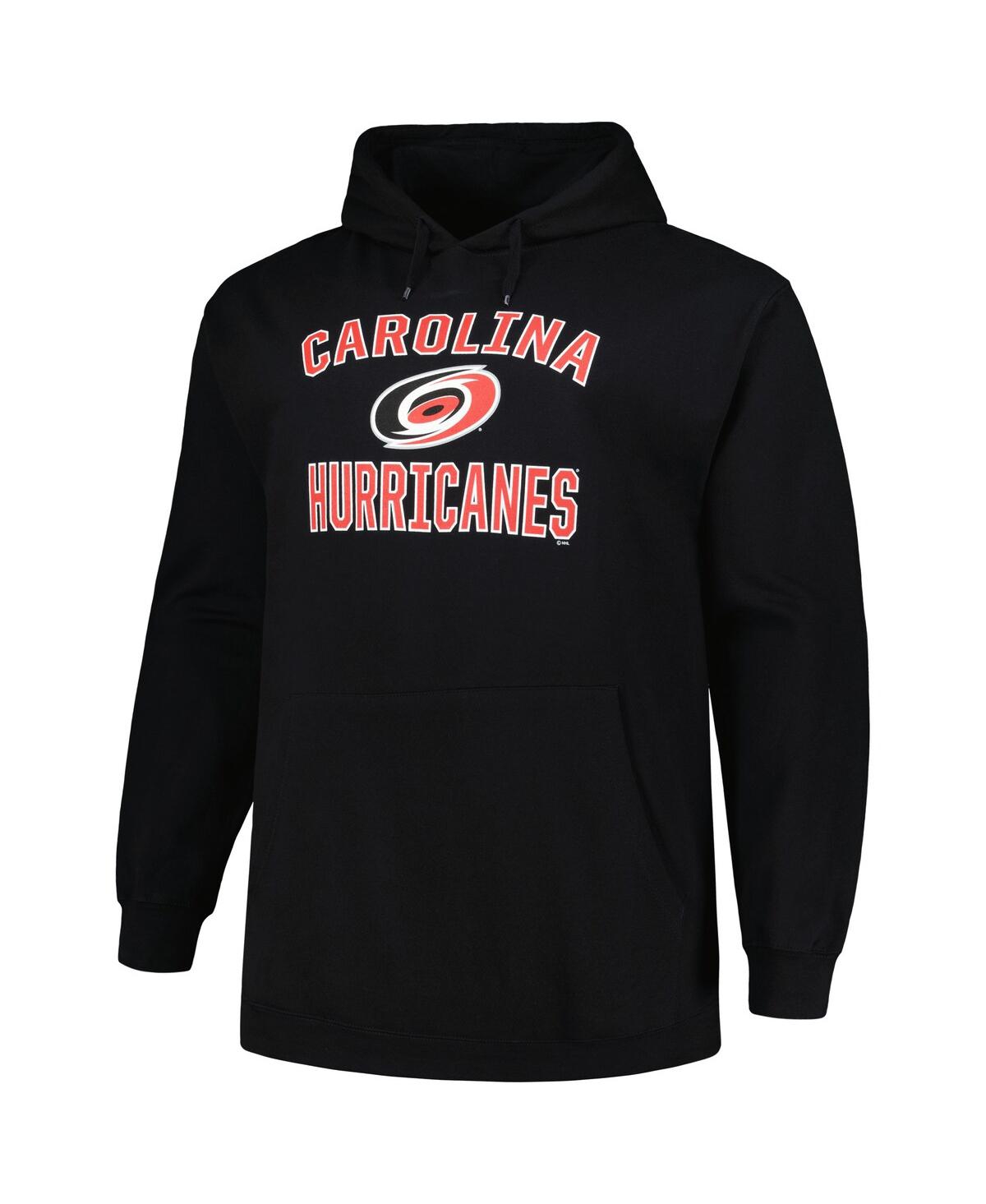 Men's ProfileCarolina Hurricanes Big and Tall Arch Over Logo Pullover Hoodie - Black