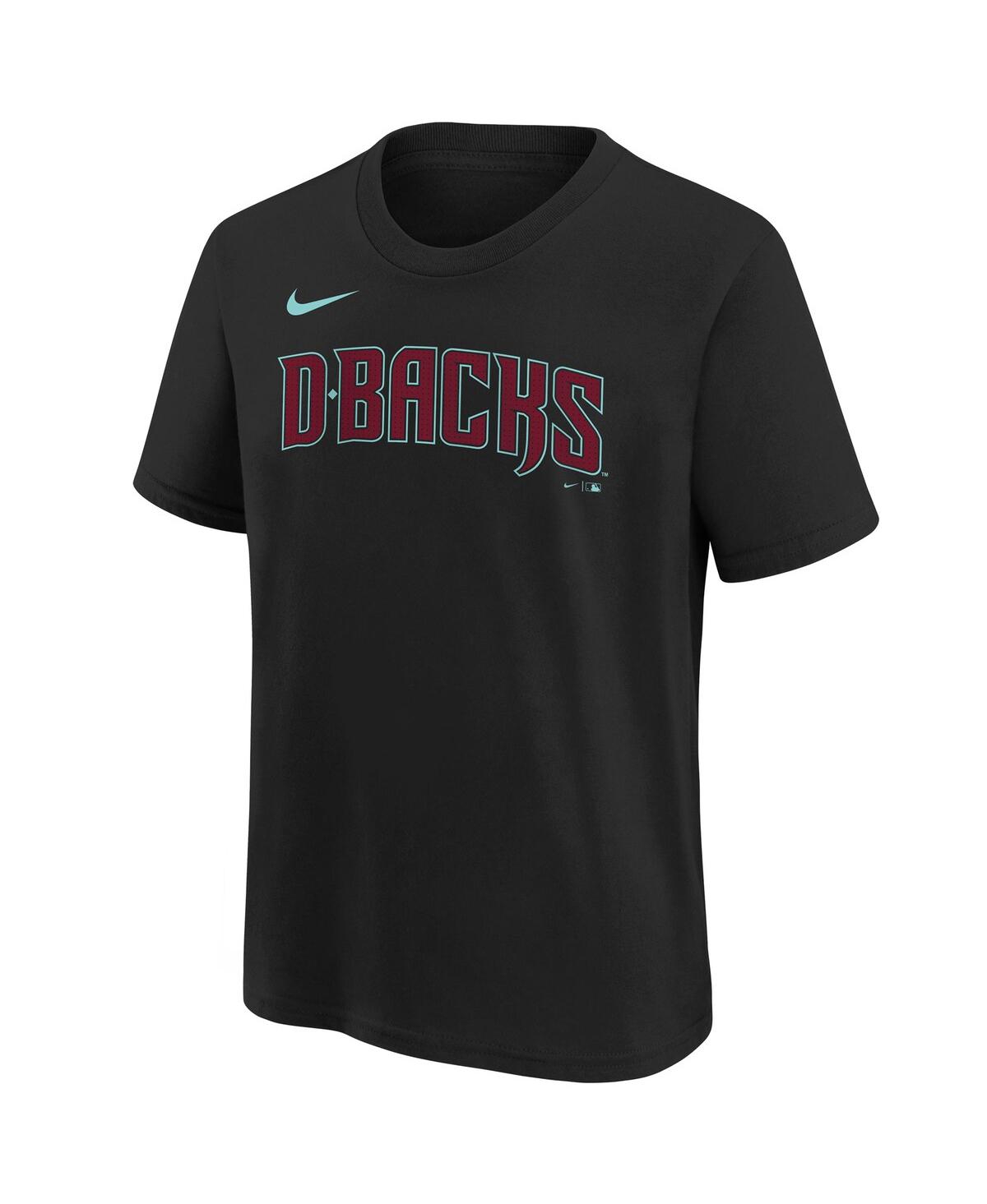 Shop Nike Big Boys  Black Arizona Diamondbacks Wordmark T-shirt