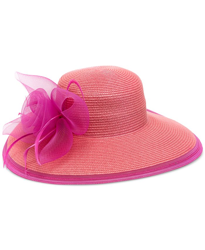 Bellissima Millinery Collection Women's Wide-Brim Dressy Hat - Fuchsia
