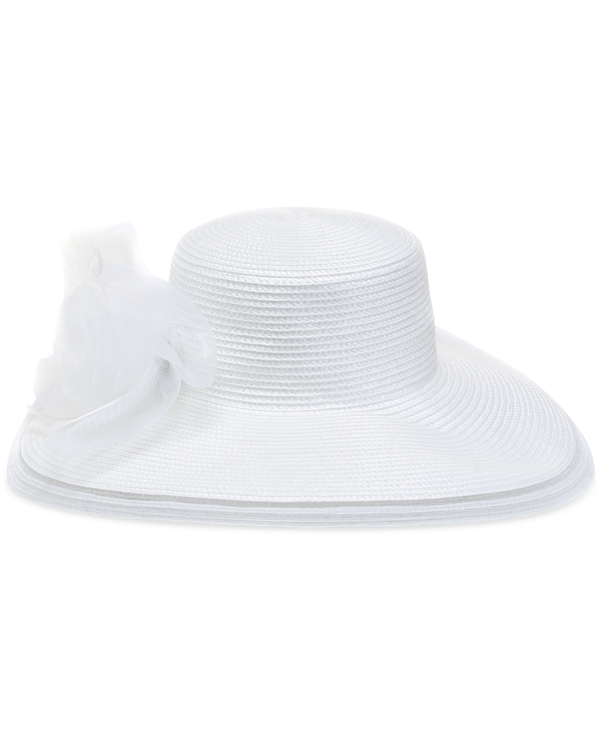 Women's Wide-Brim Dressy Hat - White