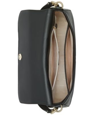 Hudson Small Pebbled Leather Flap Shoulder Bag