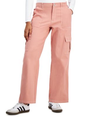 Ultra Flirt Juniors' Wide-Leg Comfort Fit Cargo Utility Pants - Macy's
