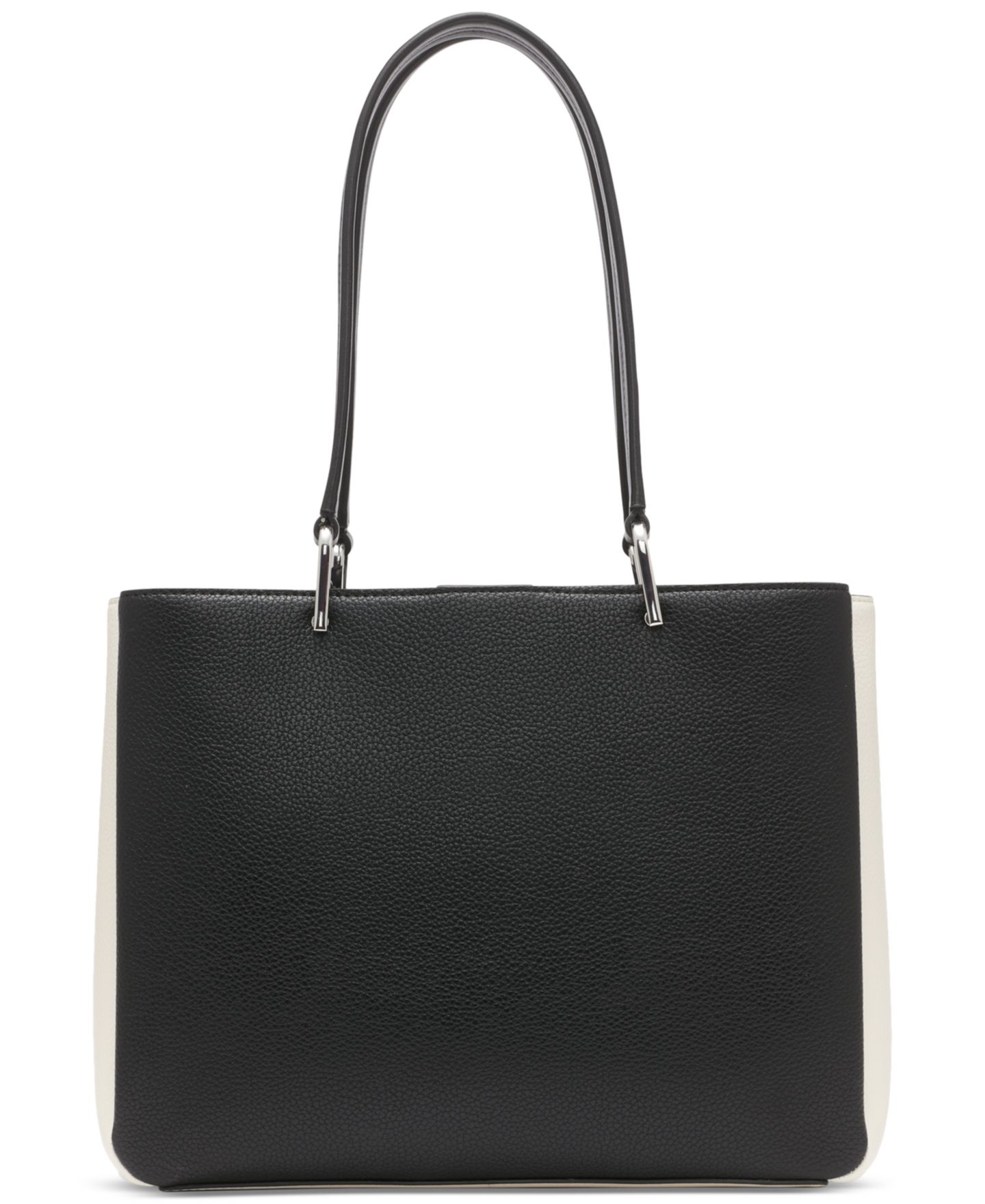 Женская сумка Calvin Klein Clove Mixed Material Push-Lock Triple Compartment, цвет: Чёрный / Белый змеиный — фото 4