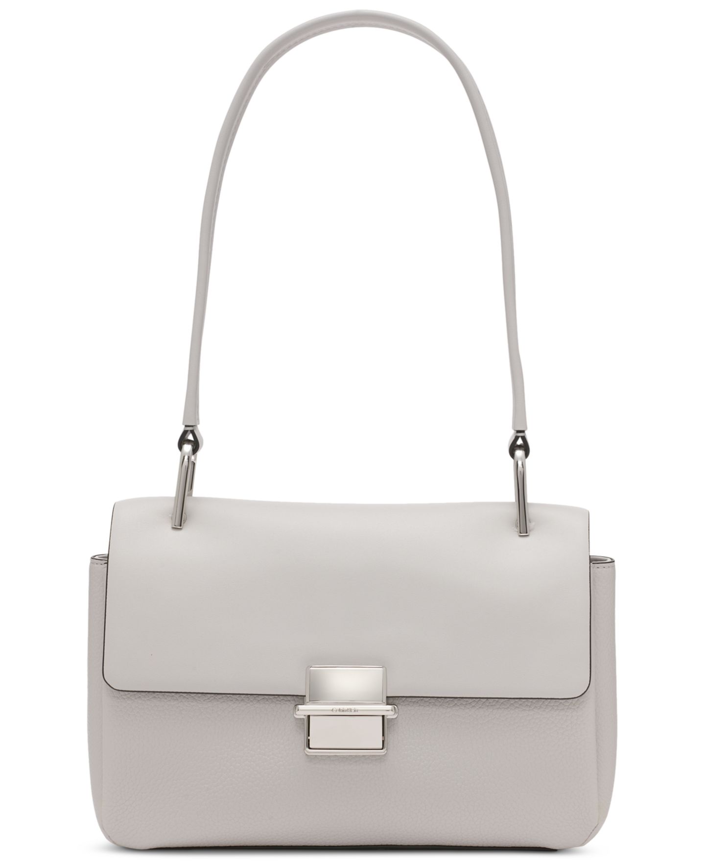 Женская сумка Calvin Klein Clove Push-Lock Shoulder, цвет: Серый — фото 1