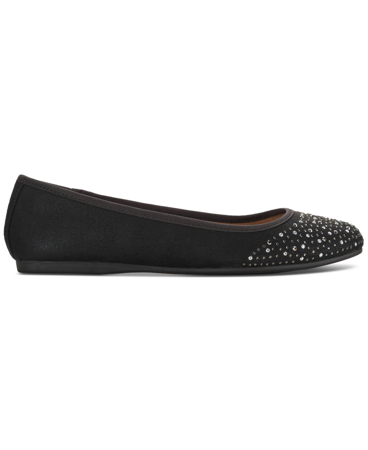 Женские балетки Style & Co Angelynn Rhinestone Glitter Ballet Flats, цвет: Чёрный — фото 2