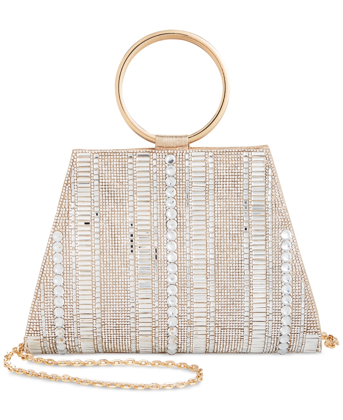 Shop Inc International Concepts Brynn Crystal Clutch, Created For Macy's In Gold,ivory