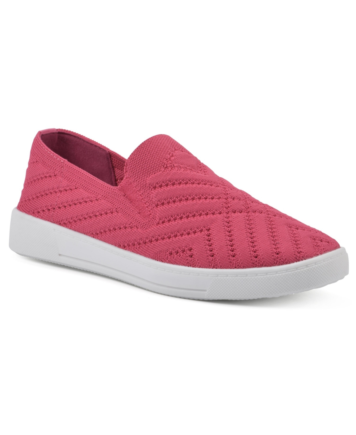 White Mountain Upbear Slip On Sneakers In Super Pink Fabric