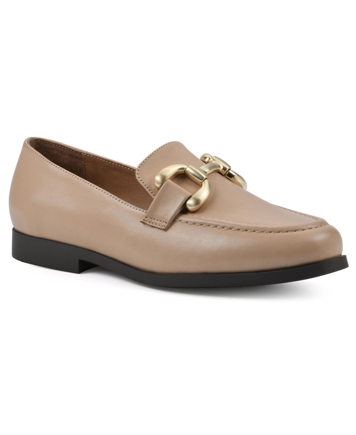 Shop White Mountain Women's Cassino Slip On Loafers In Natural Leather