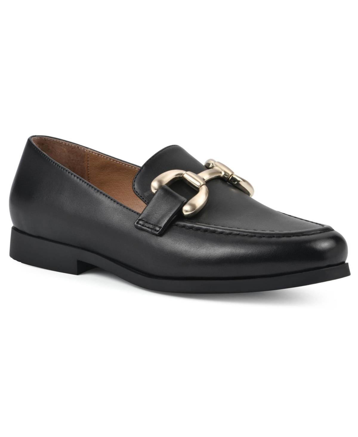 Shop White Mountain Women's Cassino Slip On Loafers In Black Leather