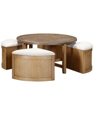 Dawnwood 42" Wood Round Coffee Nesting Table, Created for Macy's