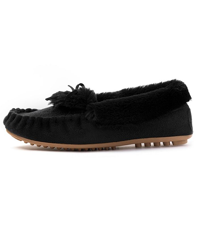 Suede Faux Fur Lined Clog Mule Slippers | SAND | Slippers | M&S JE