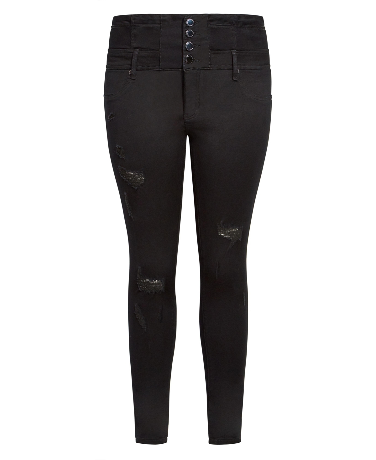 City Chic Women's Asha Rip Corset Skinny Jean