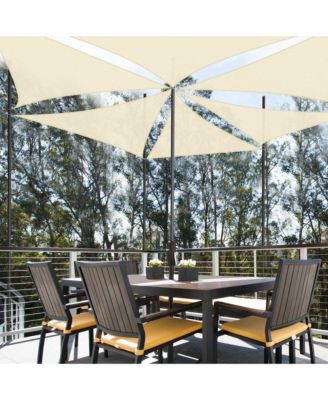 6 Pack 7 Ft 97% UV Block Triangle Sun Shade Sail Heavy Duty Outdoor
