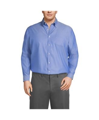 Men's Traditional Fit Solid No Iron Supima Pinpoint Button-down Collar Dress Shirt