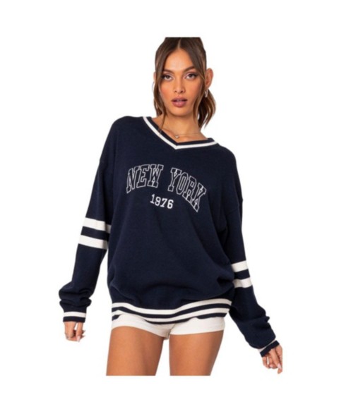 Женские Edikted Women's 90s In New York oversized sweater