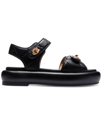 COACH Women's Peyton Double Buckle Flatform Sandals