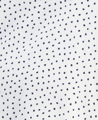 Plus Size V-Neck Dot-Print Top