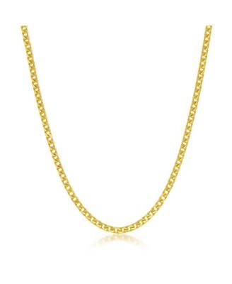 Diamond cut Franco Chain 2.5mm Sterling Silver or Gold Plated Over Sterling Silver 20" Necklace