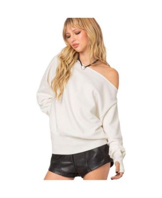 Women's Off Shoulder Oversized Sweater