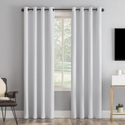 Tresello Tonal Texture Draft Shield Fleece Insulated 100% Blackout Grommet Curtain Panel
