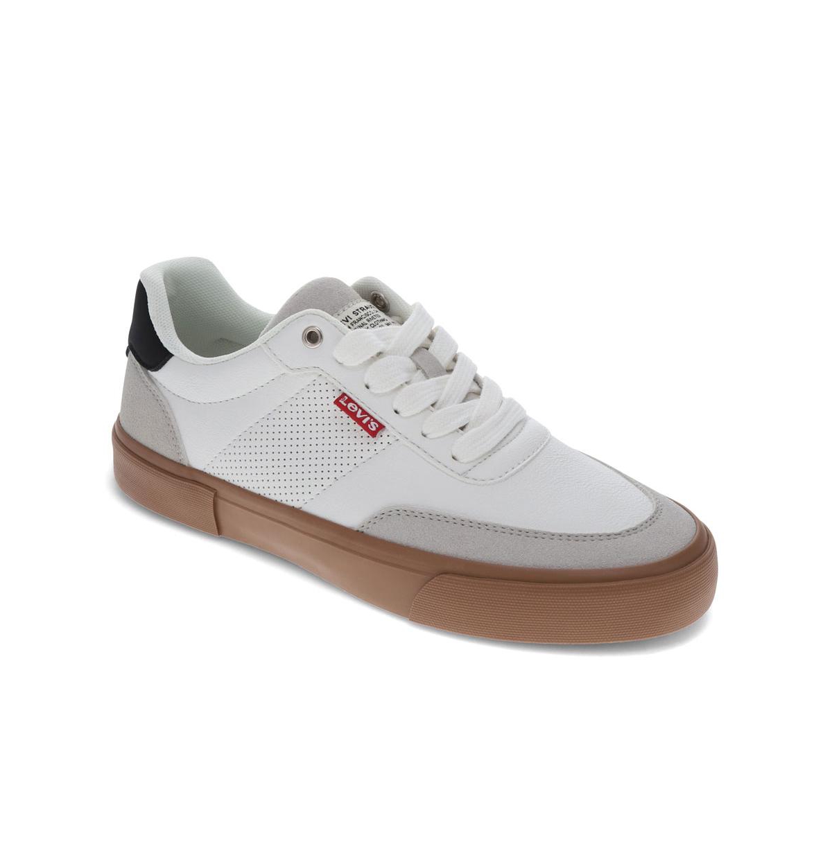Levi's Women's Maribel Ul Synthetic Leather Low Top Casual Lace Up Sneaker Shoe In White,cement,gum