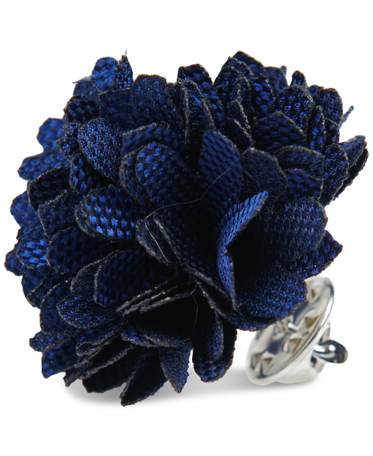 Con.Struct Men's Ceremony Satin Checkerboard Flower Lapel Pin, Created for Macy's - Blueberry