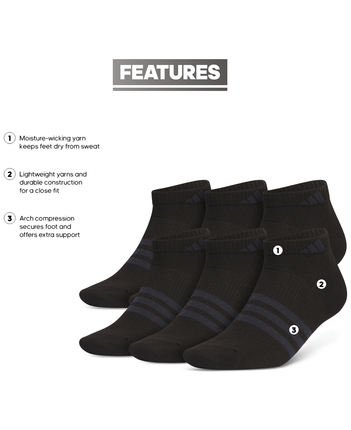 Shop Adidas Originals Men's Superlite 3.0 Low Cut Socks In Black