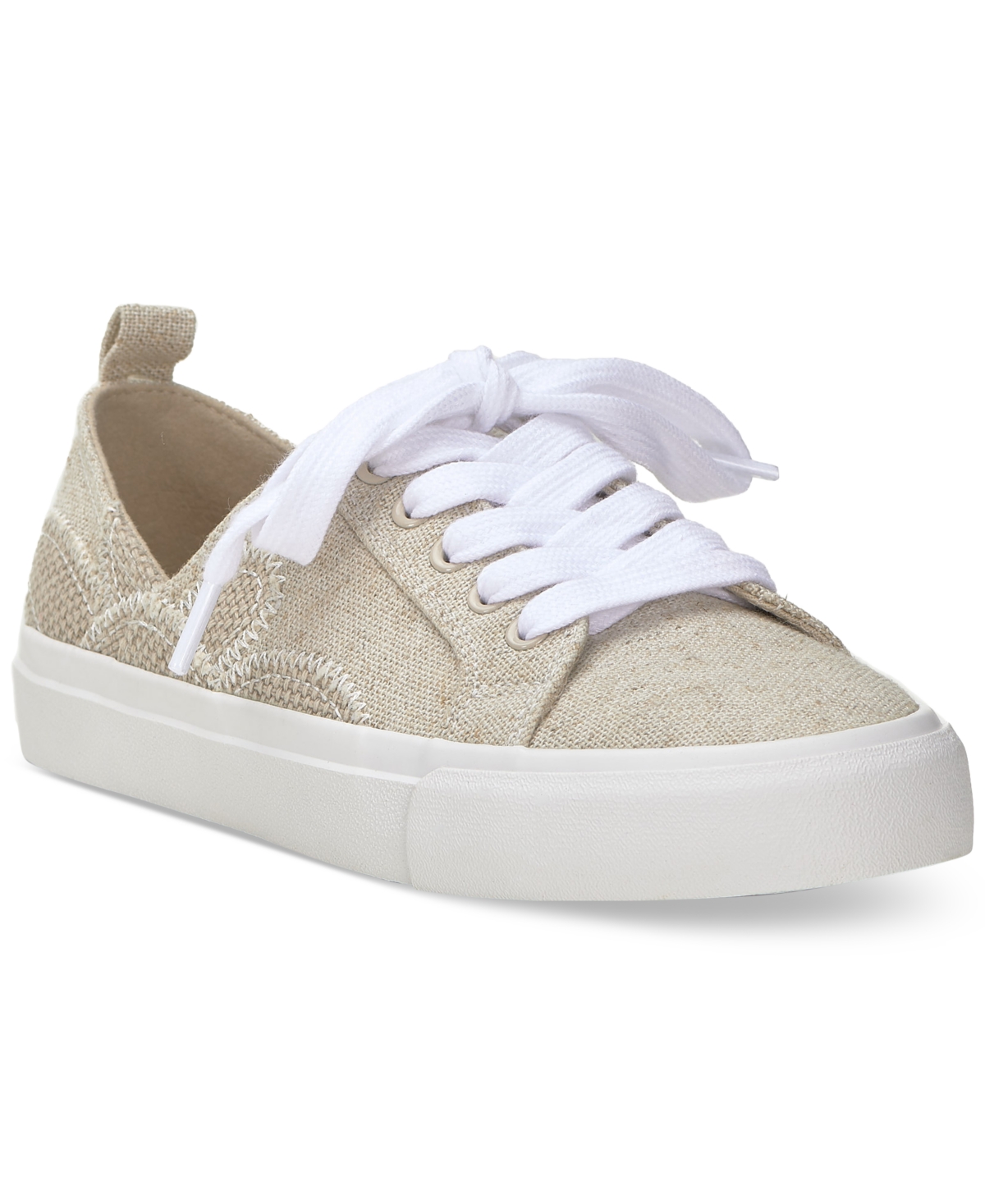 Shop Lucky Brand Women's Dyllis Cutout Lace-up Sneakers In Natural