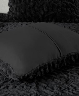 Blair Ruched 3-Pc. Faux Fur Comforter Set, Full/Queen