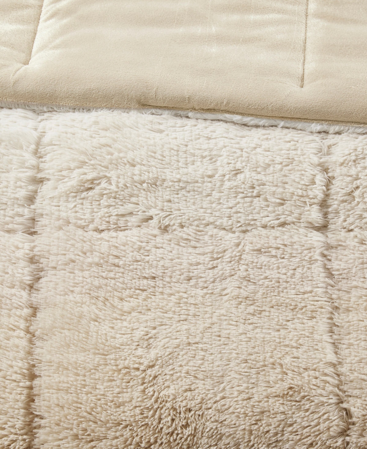 Shop Intelligent Design Brielle Ombre Shaggy Faux Fur 2-pc. Comforter Set, Twin/twin Xl In Natural