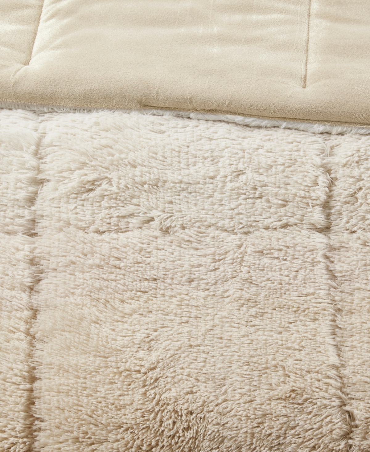 Intelligent Design Brielle Ombre Shaggy Faux Fur 2-pc. Comforter Set, Twin/twin Xl In Natural
