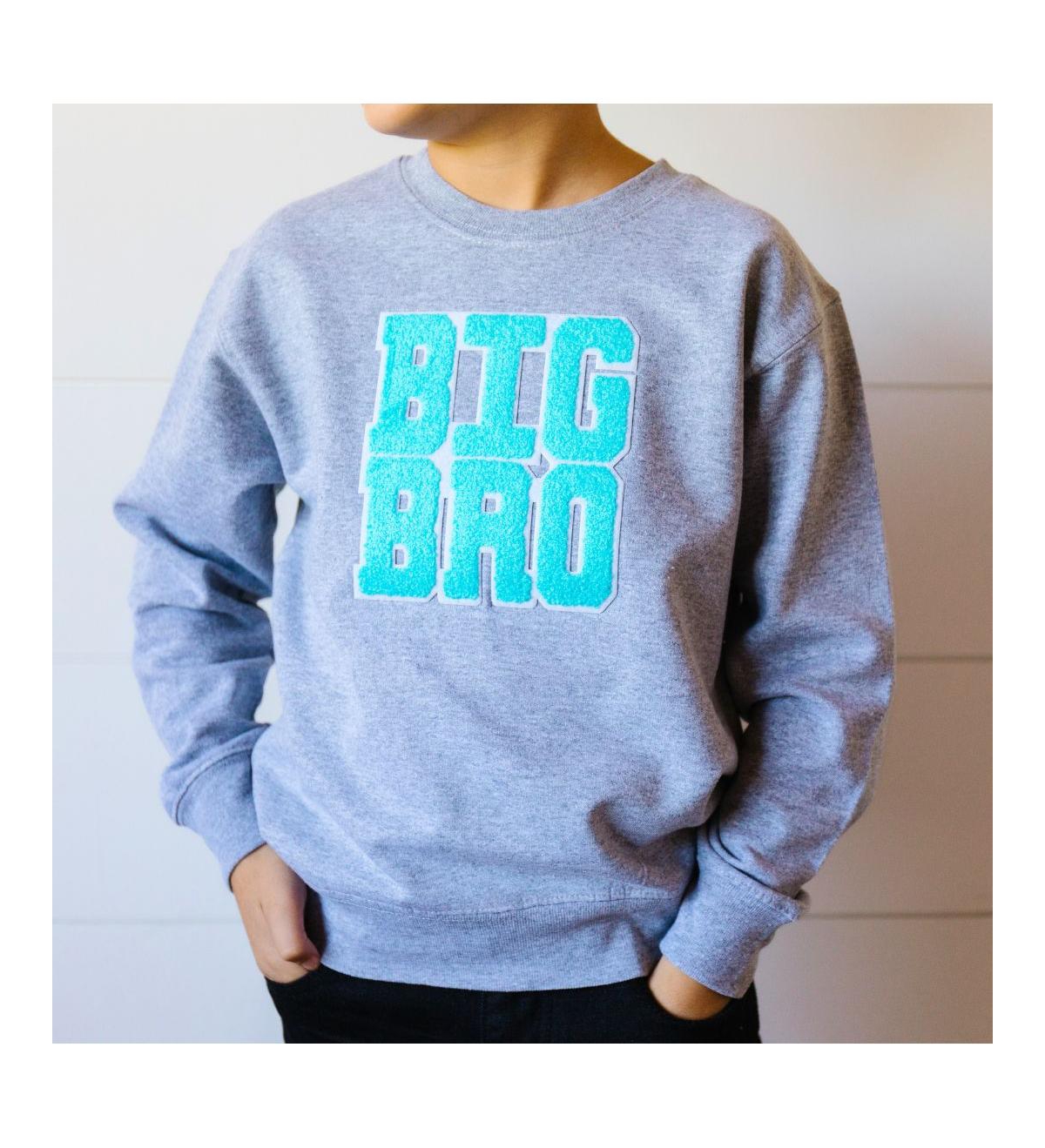 Little and Big Boys Big Bro Patch Sweatshirt