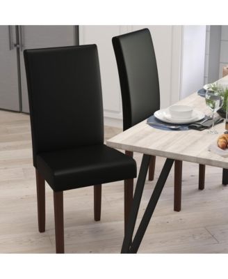 Ellison Mid-Century Panel Back Parsons Accent Dining Chair - Set Of 4