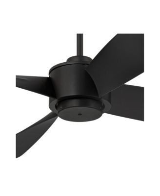 56"  Modern Industrial Outdoor Ceiling Fan with Remote Control Black Damp Rated for Patio Exterior House Home Porch