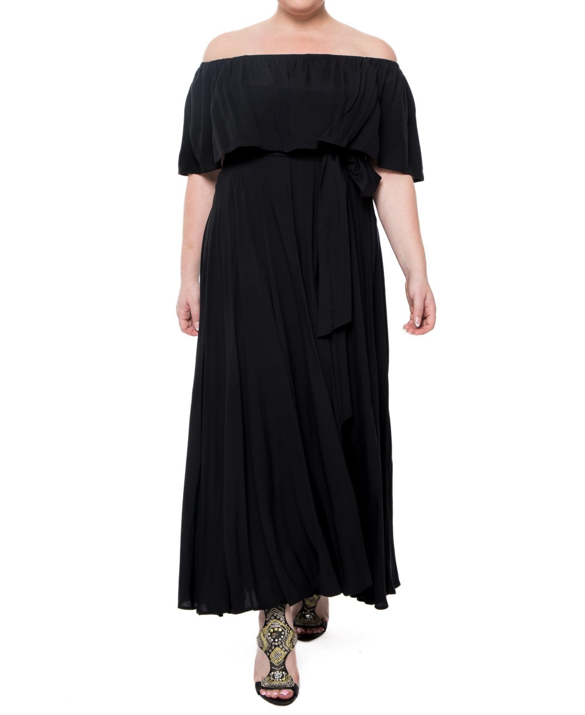 Women's Morning Glory Maxi Dress - Black