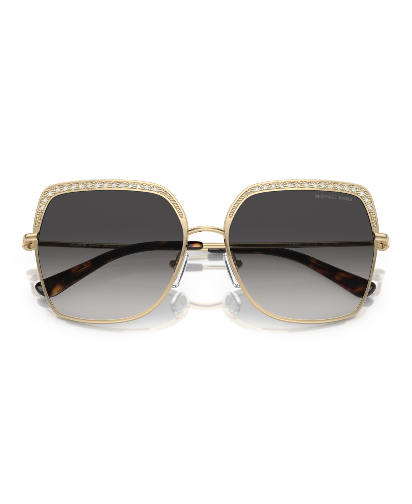 Женские солнцезащитные очки Michael Kors Greenpoint Sunglasses, Mirror MK1141, цвет: Светлый золотой — фото 5