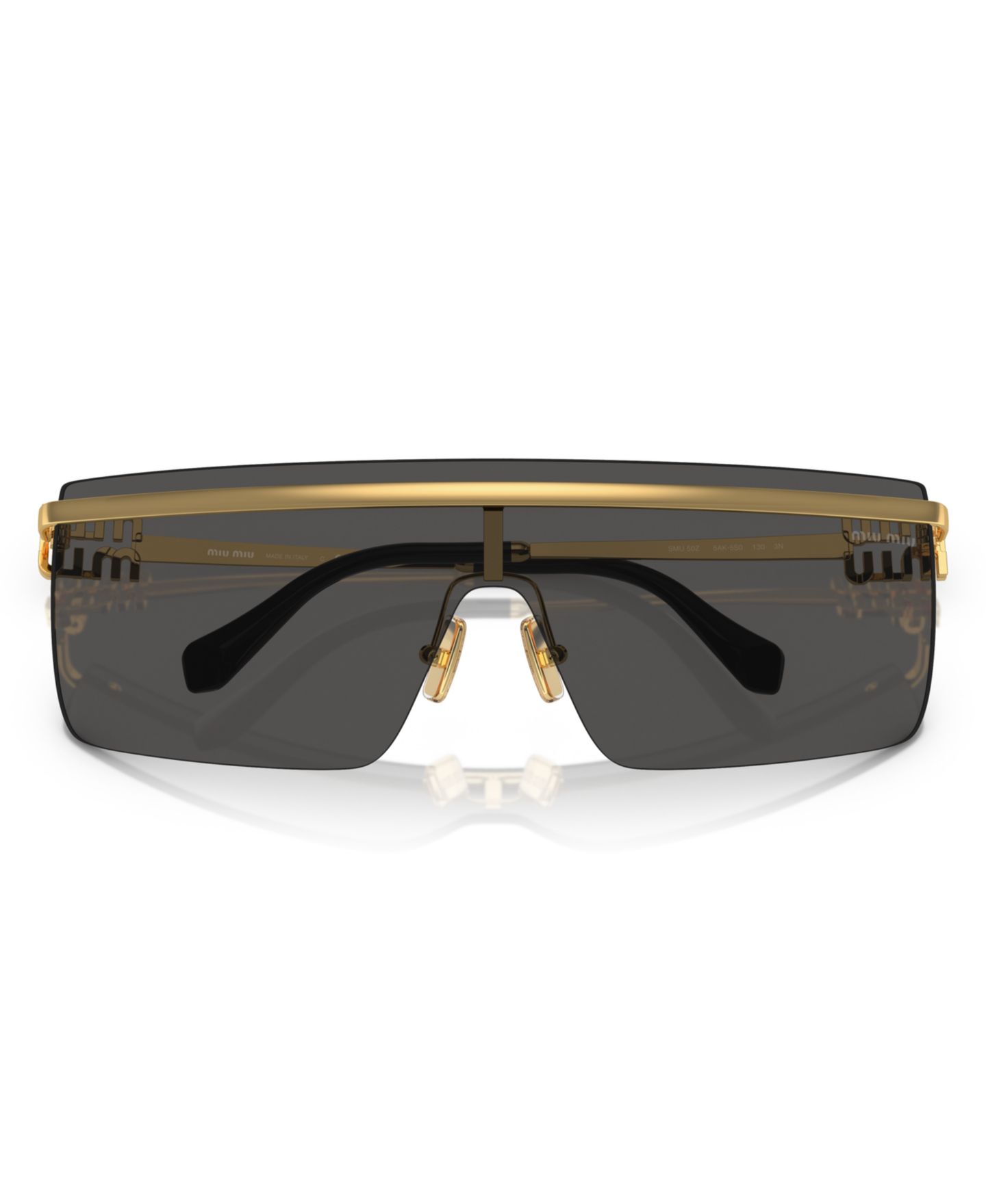 Женские солнцезащитные очки MIU MIU Sunglasses MU 50ZS, цвет: Бледный золотой — фото 9