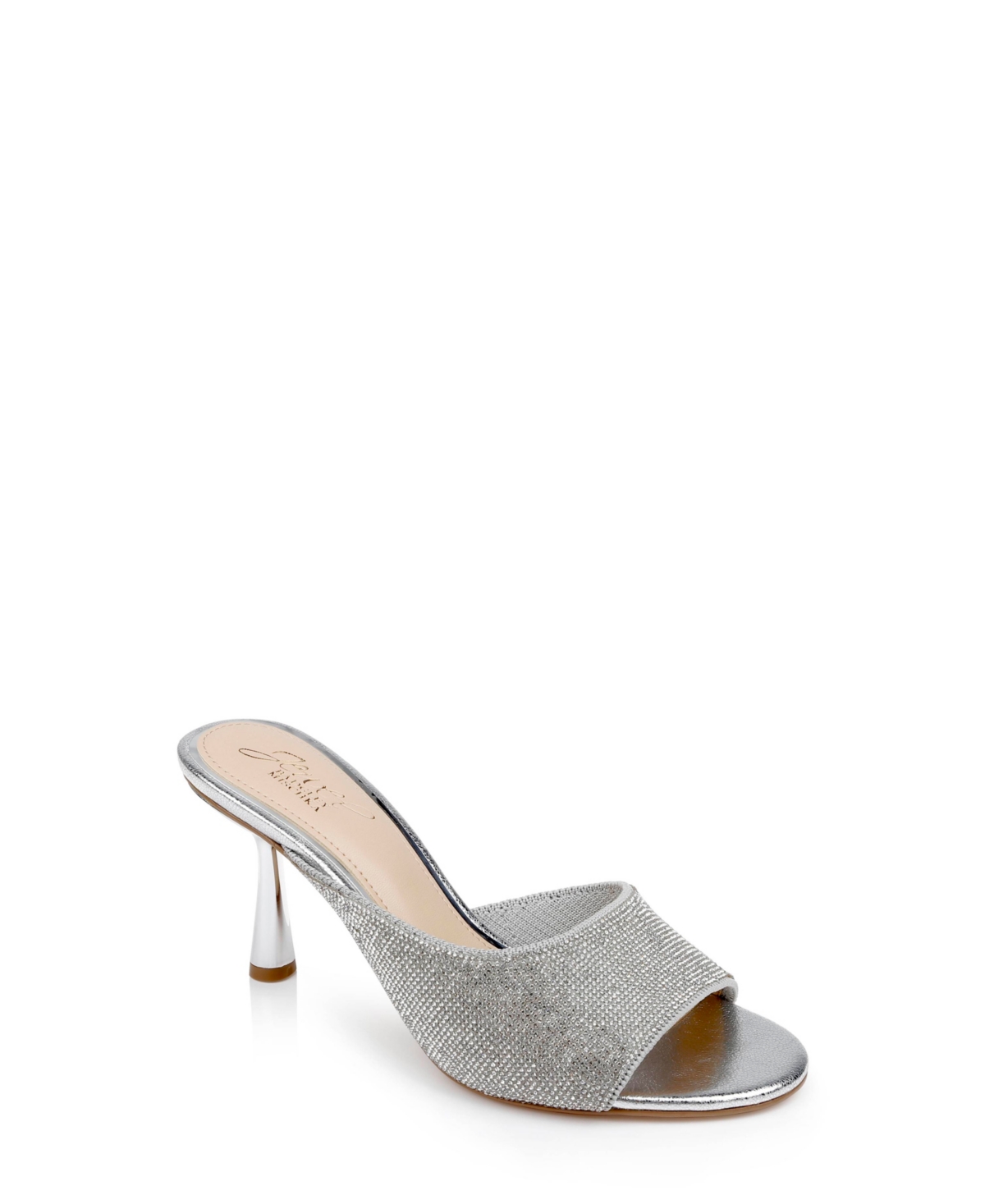 Shop Jewel Badgley Mischka Women's Haya Evening Slide Sandals In Silver Metallic