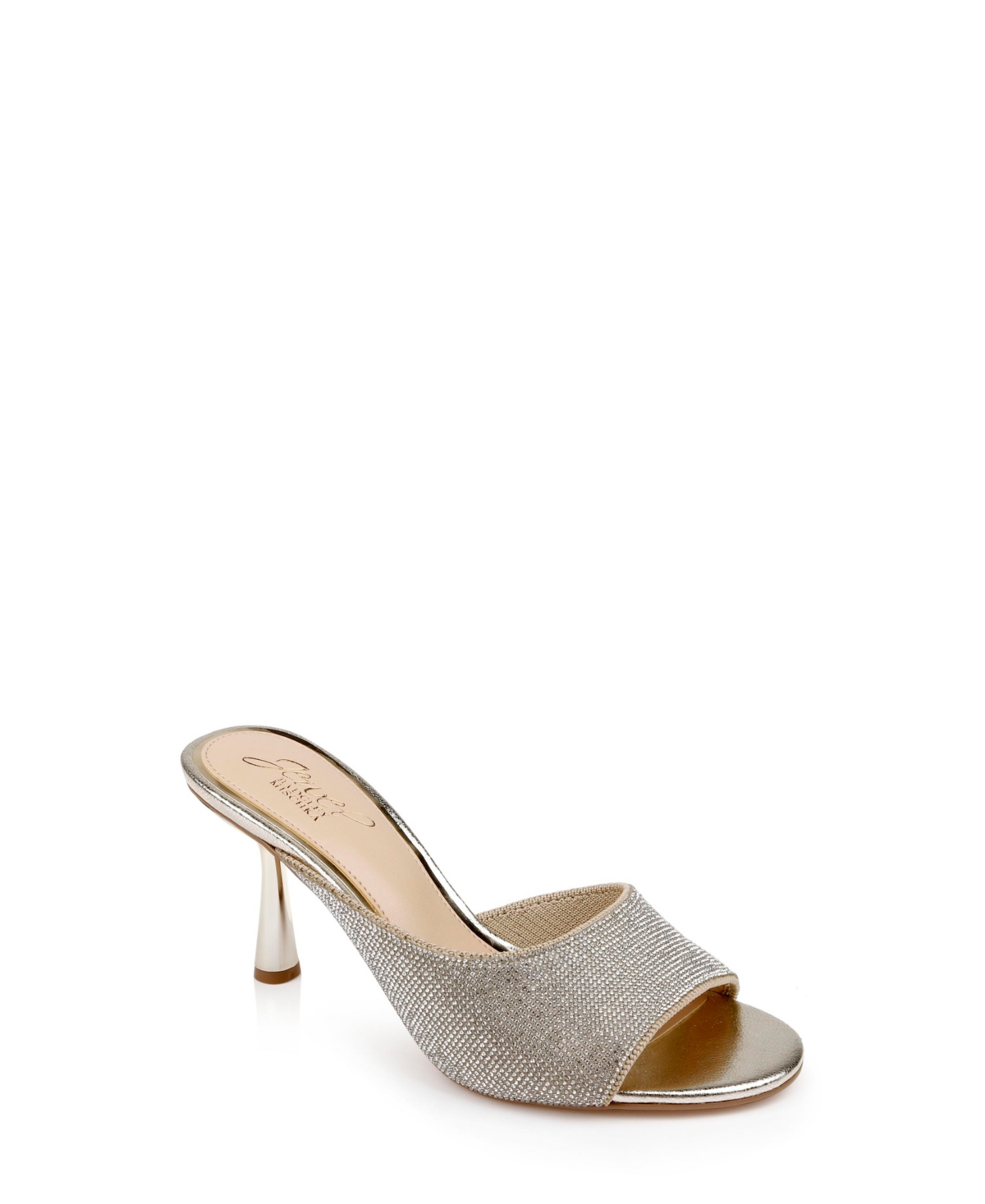 Shop Jewel Badgley Mischka Women's Haya Evening Slide Sandals In Gold Metallic