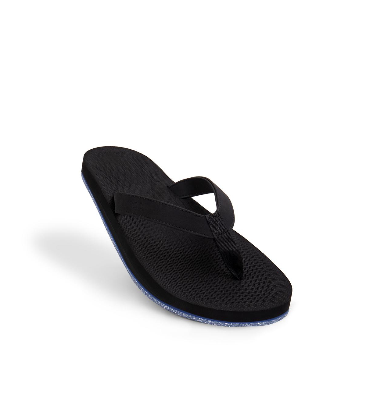Men's Flip Flops Sneaker Sole - Indigo sole/black