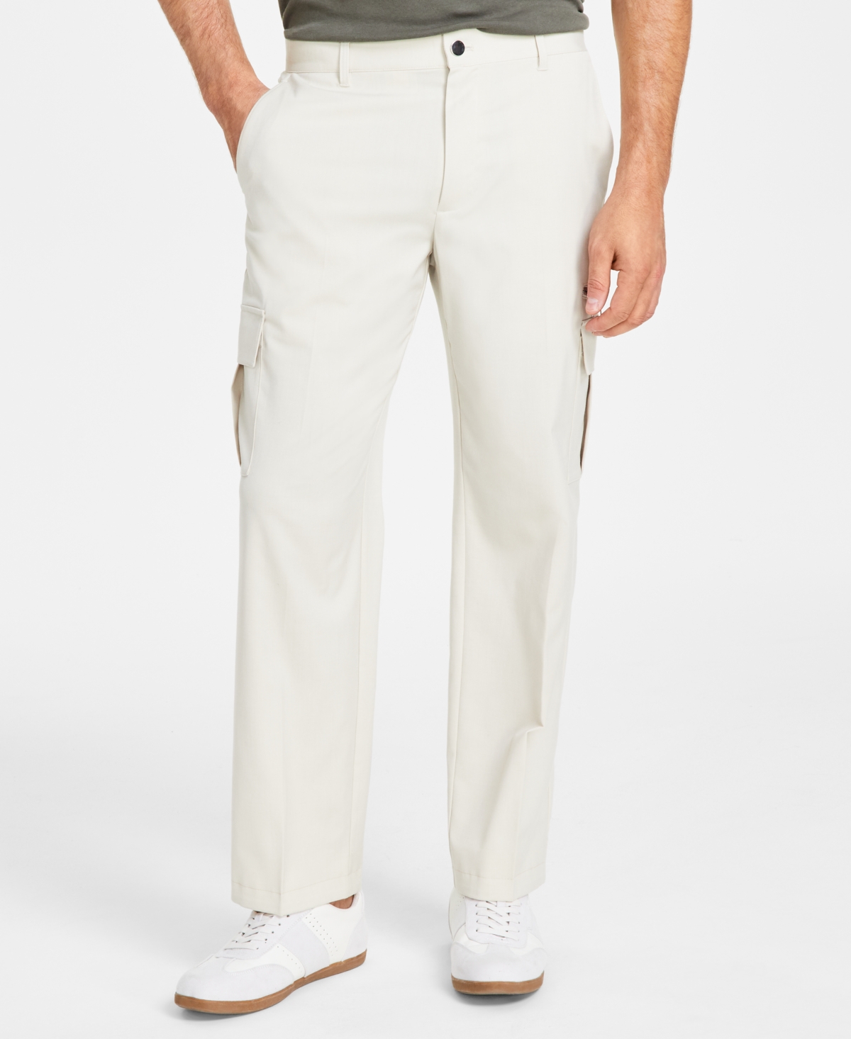 Shop Inc International Concepts Men's Kaz Regular-fit Utility Pants, Created For Macy's In Grain
