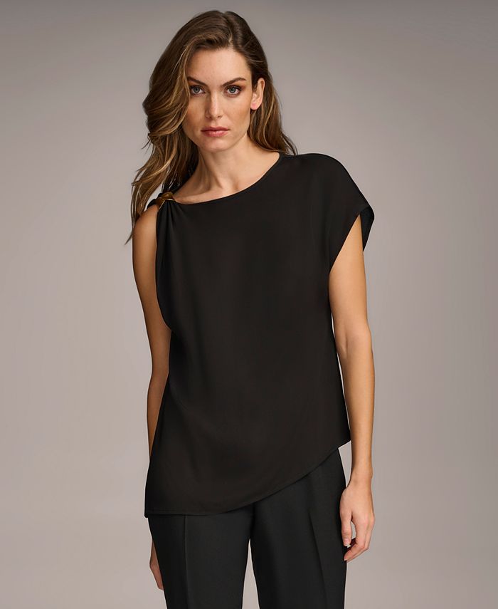 donna karan black top