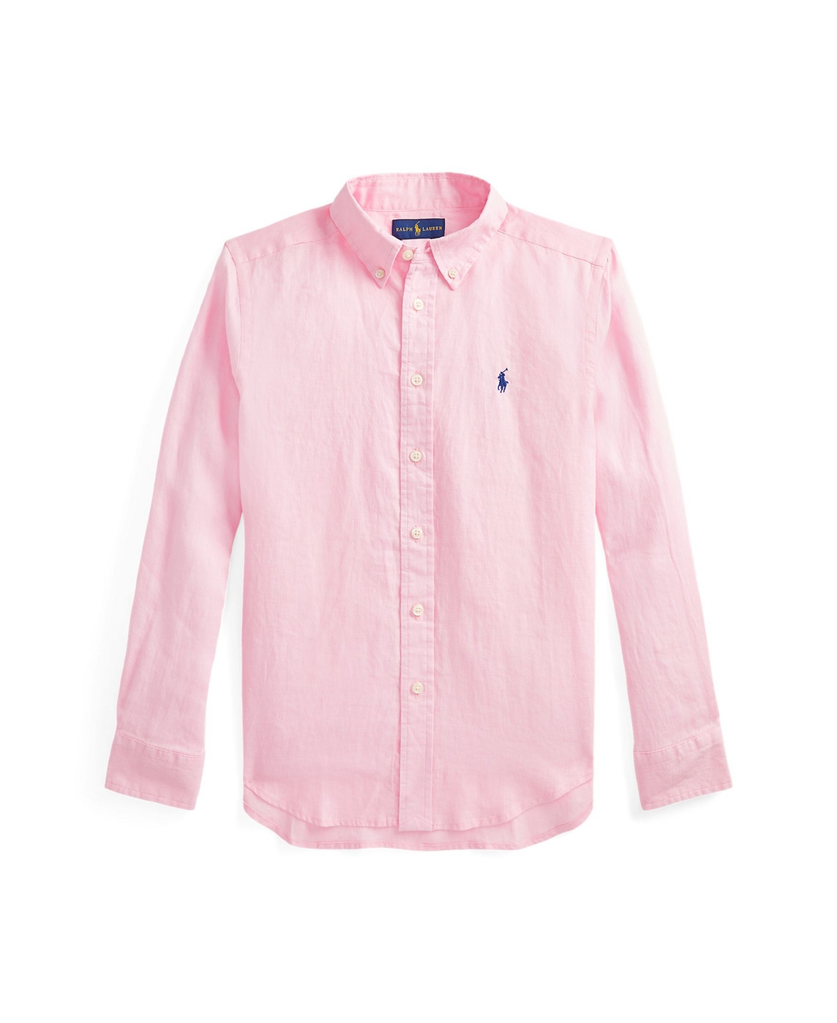 Polo Ralph Lauren Kids' Linen Shirt In Carmel Pink