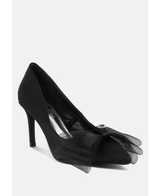 Women Odette Diamante Embellished Bow Stiletto Pumps