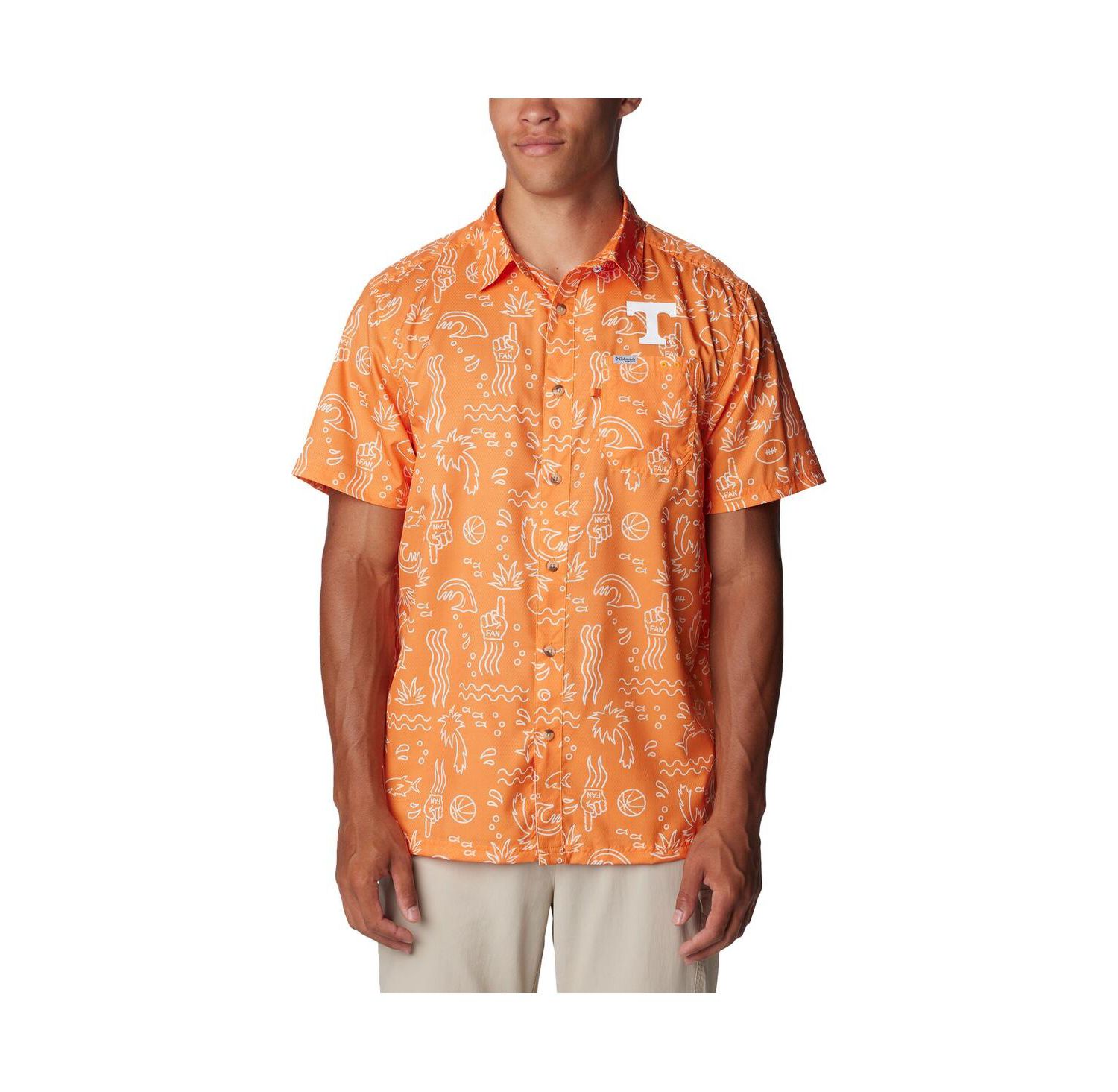 Men's Tennessee Orange Tennessee Volunteers Super Slack Tide Omni-Wick Button-Up Shirt