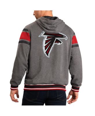 Men's Gray, Red Atlanta Falcons Extreme Full Back Reversible Hoodie Full-Zip Jacket