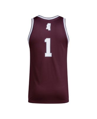 Men's #1 Maroon Mississippi State Bulldogs Swingman Jersey