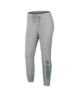 Women's Heather Gray Jacksonville Jaguars Knit Long Sleeve Tri-Blend T-shirt and Pants Sleep Set
