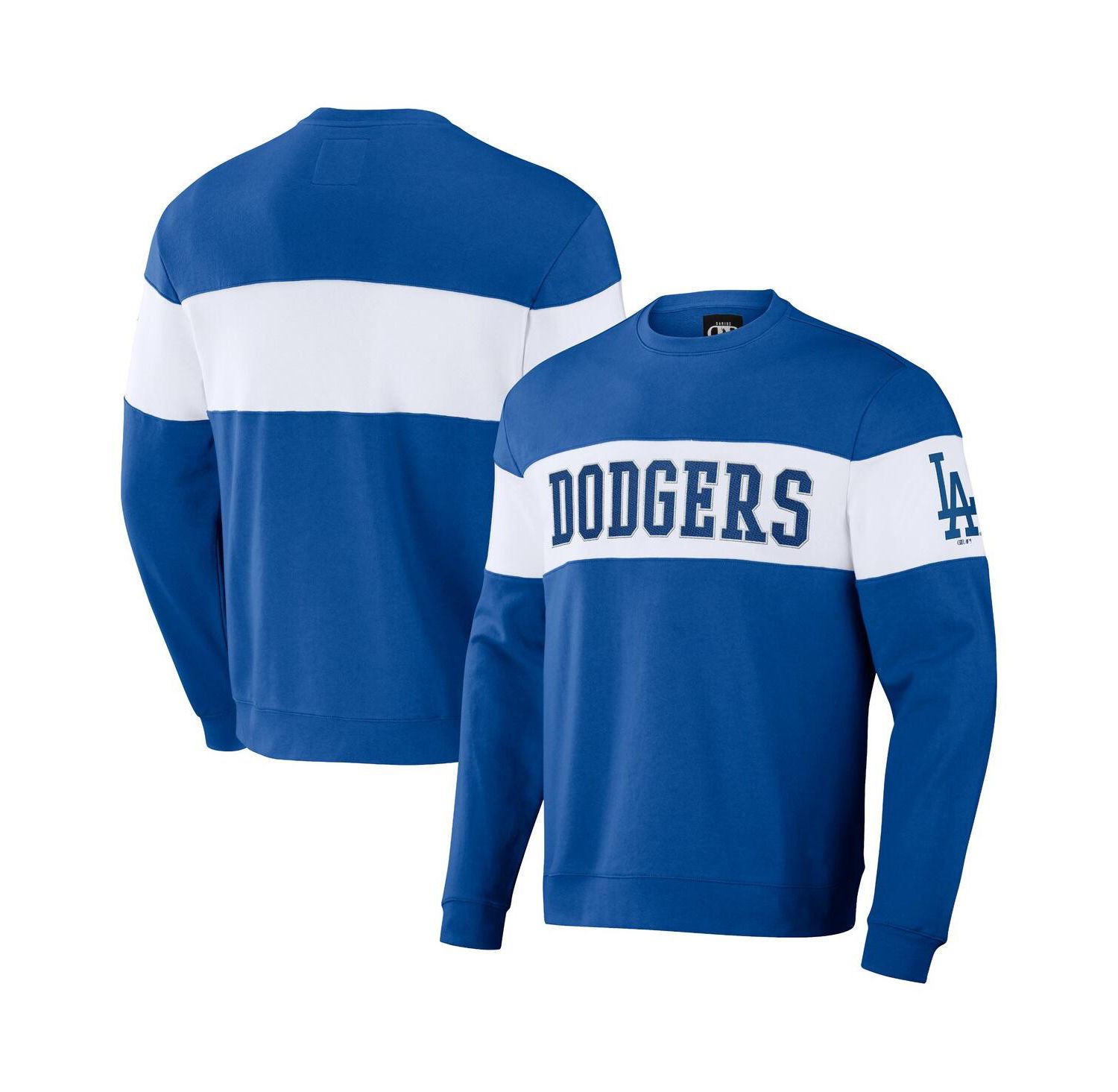 Men's Darius Rucker Collection by Royal Los Angeles Dodgers Stripe Pullover Sweatshirt